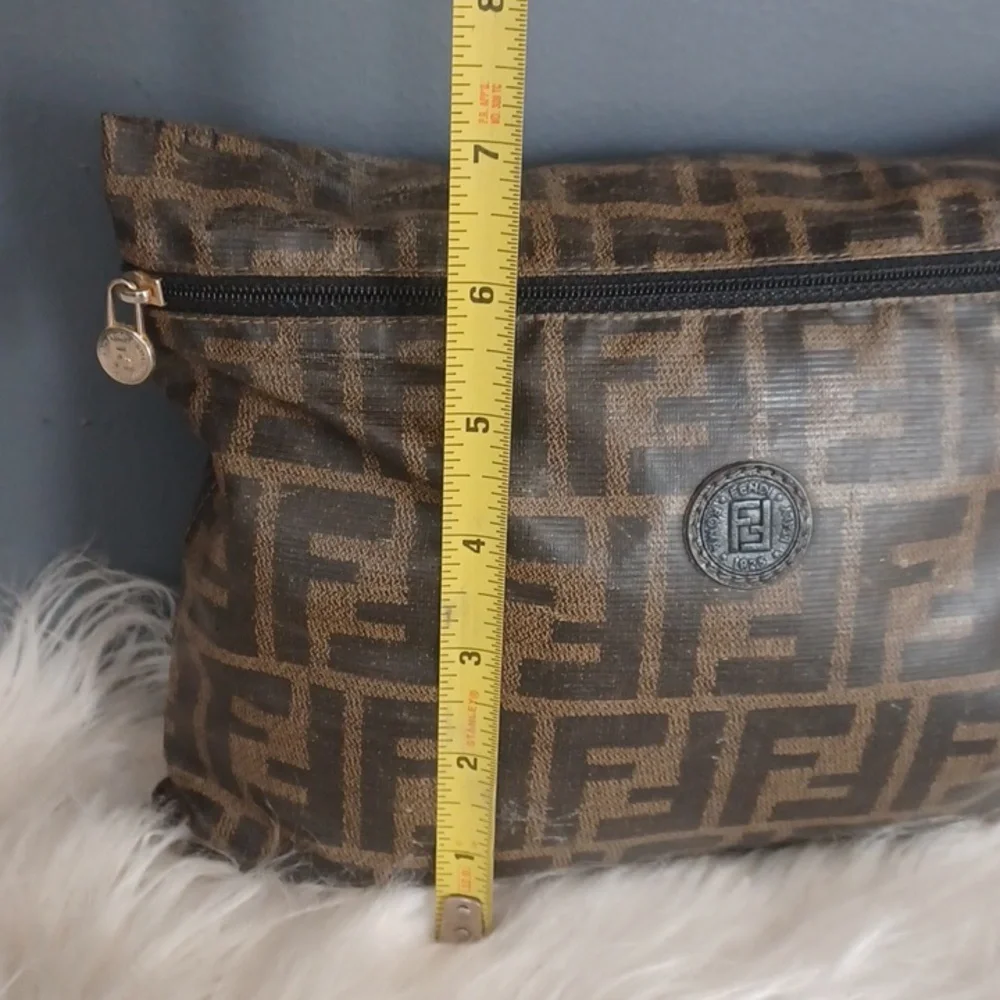 Vintage Fendi Brown Monogram Pouch